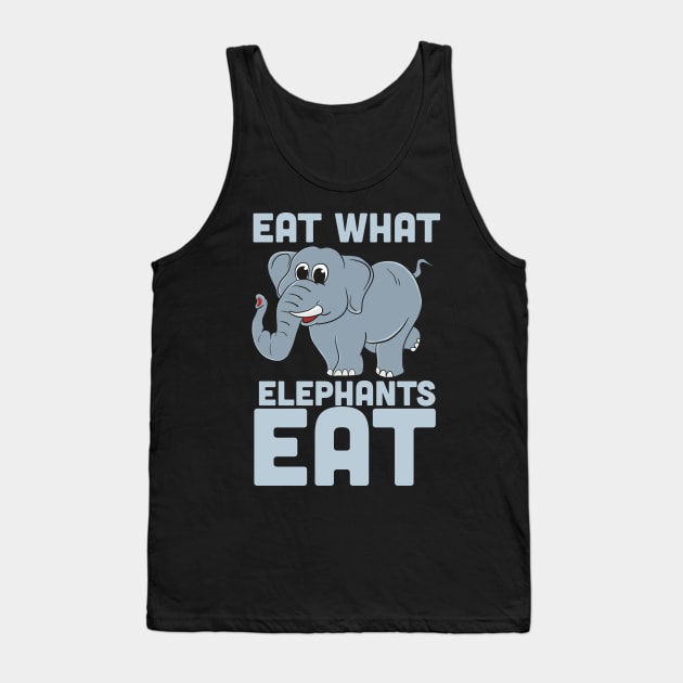 Funny Vegetarian T Shirts elephant diet gift Tank Top by biNutz